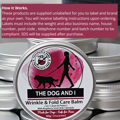 Wholesale Unlabelled Wrinkle & Fold Care Balm For Dogs - 2 in 1 Clean & Protect (DIY Label)