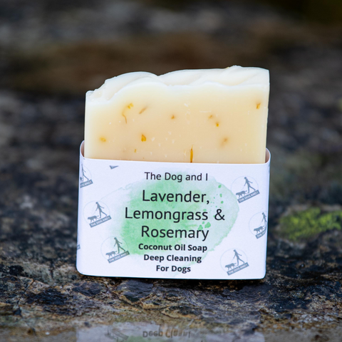 Coconut Oil Dog Soap with Lavender, Lemongrass and Rosemary essential oils